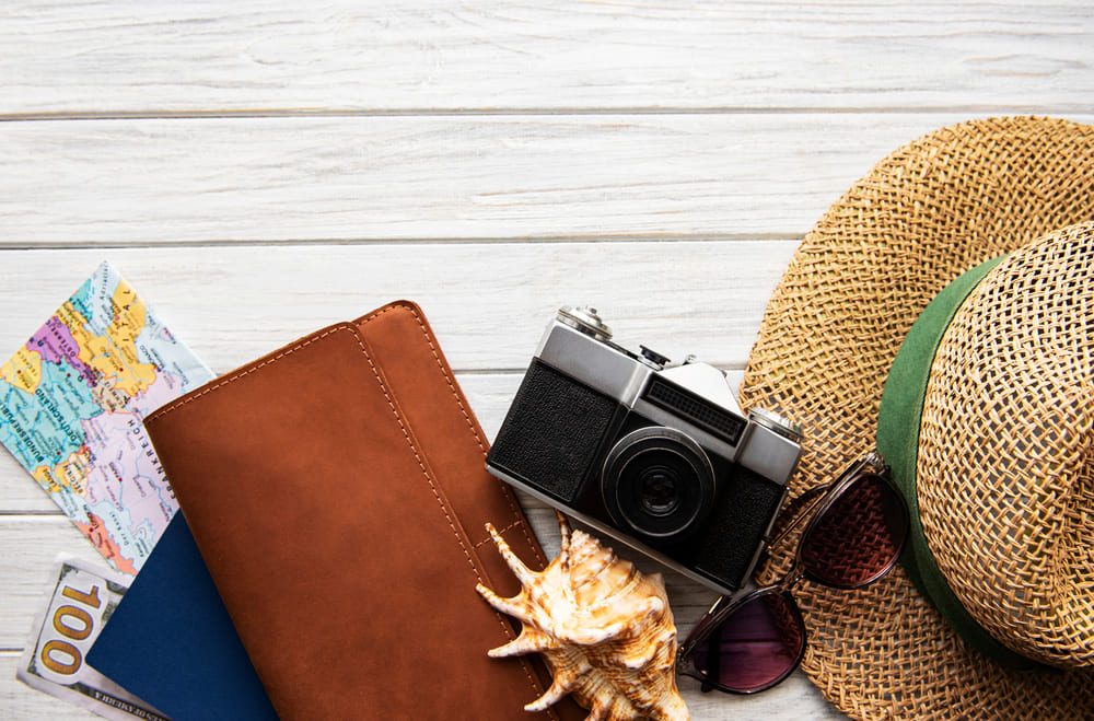 パッキング前に荷物を並べる